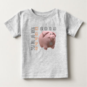 3D Lusnyj kinesiska Gris-anpassningsbarna år Baby  T Shirt