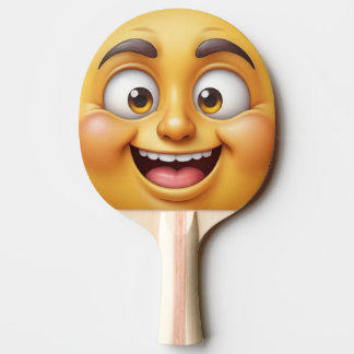 3D Lycklig/Arg Gult Emoji Pingisracket