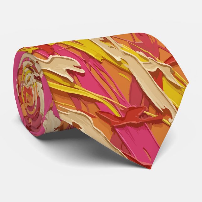 3D-målarpensel orange band Slips (Rullad)