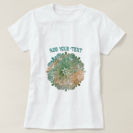 3D Mandala Meditation Yoga-färgad bakgrund T Shirt
