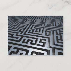 3d Maze Metall Visitkort