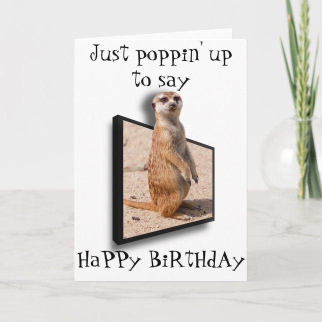 3D Meerkat | Bara att säga.. Valfri tillfälle Kort (Framsida)