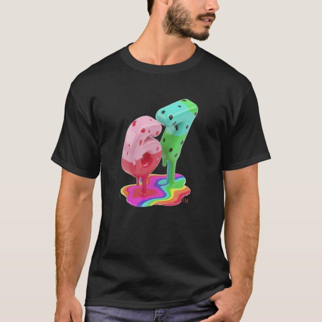 3D Melting 67 Colorful Glossy Graphic Tee (Framsida)