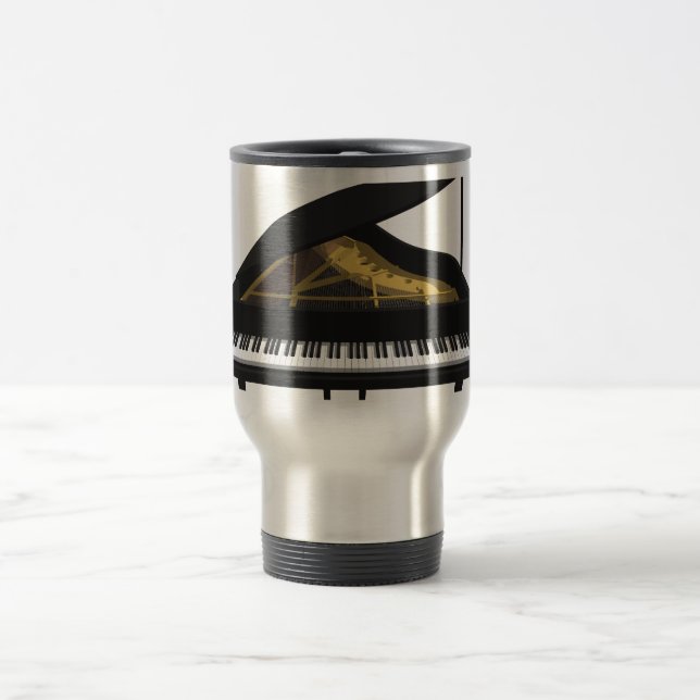 3D-modell: Black Grand Piano: Resemugg (Center)