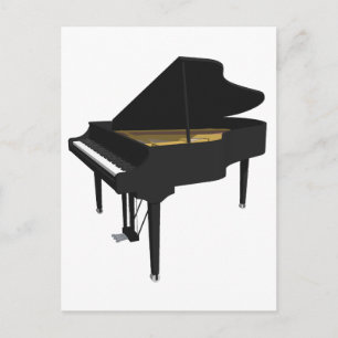 3D-modell: Black Grand Piano: Vykort