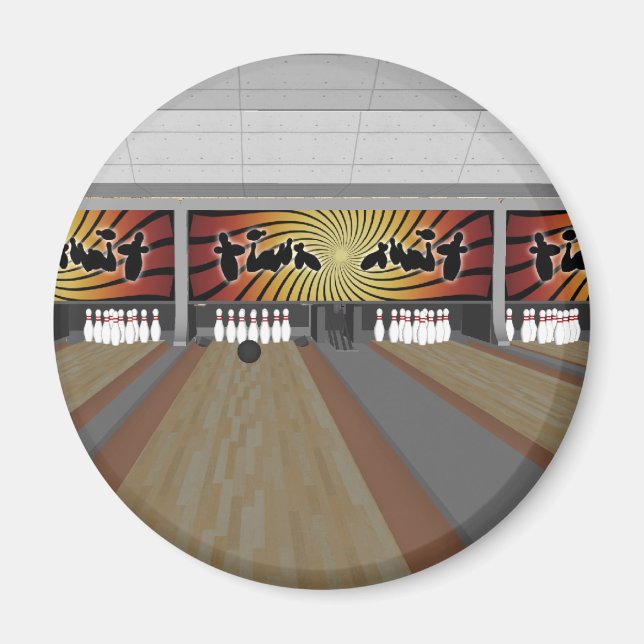 3D-modell: Bowling Alley: Magnet (Framsidan)