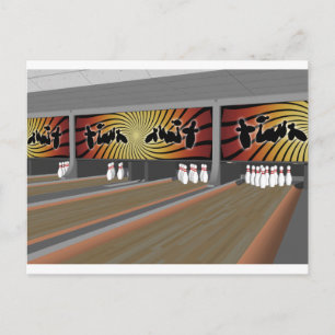 3D-modell: Bowling Alley: Vykort