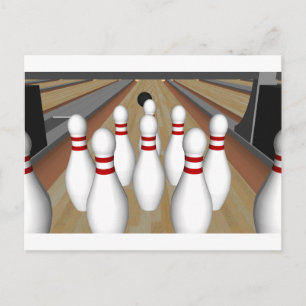 3D-modell: Bowling Stift på Lane: Vykort