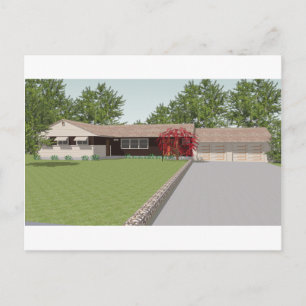 3D-modell: Ranch Stil House: Vykort