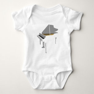 3D-modell:White Grand Piano: T-shirt