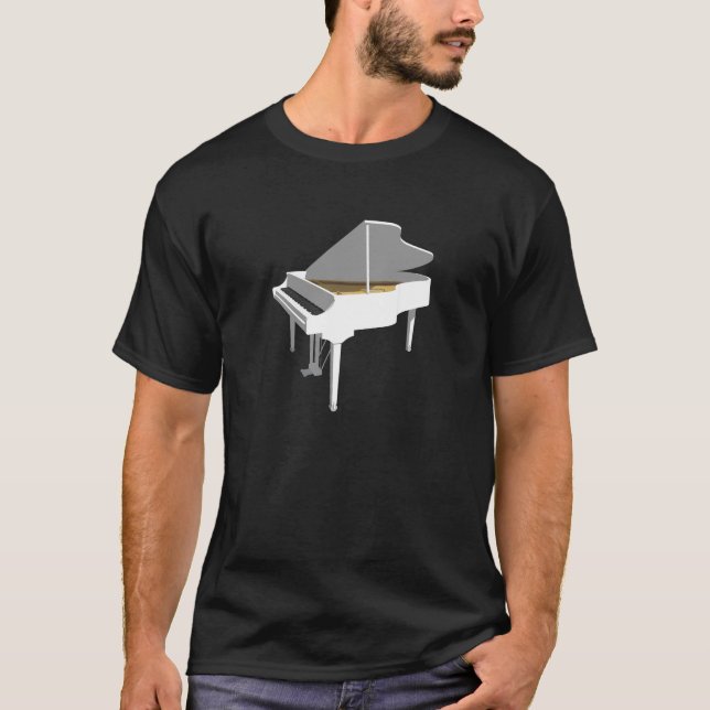  3D-modell:White Grand Piano: Tee (Framsida)