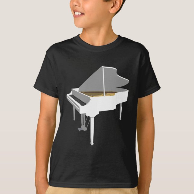  3D-modell:White Grand Piano: Tee (Framsida)