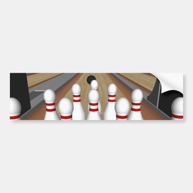3D modellerar: Bowla stift på Lane: Bildekal (Framsidan)