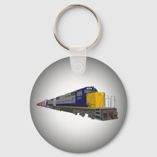 3D modellerar: Frakttåg: Järnväg: Keychain Nyckelring