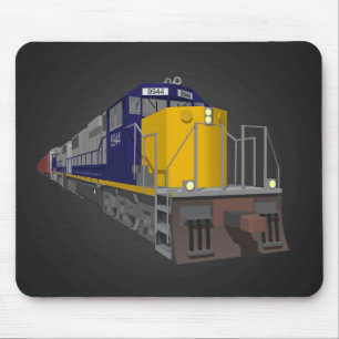 3D modellerar: Frakttåg: Järnväg: Mousepad Musmatta