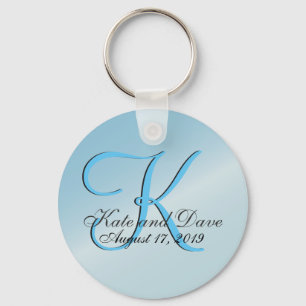 3d Monogram Aquamarine Nyckelring
