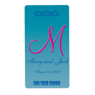 3d Monogram Blue Vatten Fraktsedel