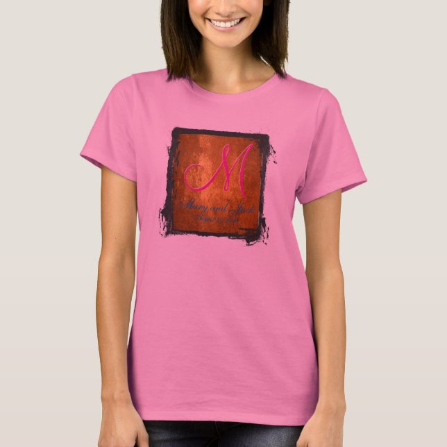 3d Monogram Bronze Amber Tee Shirt (Framsida)