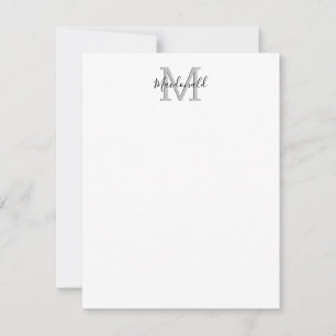 3D Monogram Namn Professionell Anteckningskort