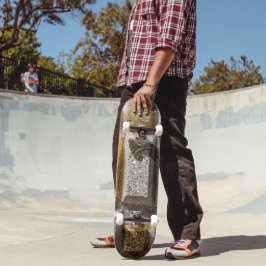 3D Mosaik Skateboard - Lyx Glitter Geometri