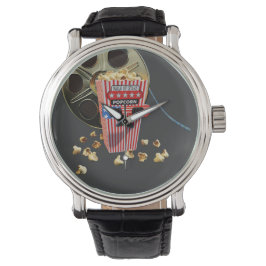 3D Movie Reel and Buttered Popcorn Armbandsur