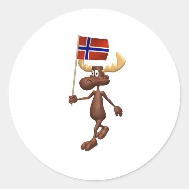 3D-Norge Runt Klistermärke (Framsida)