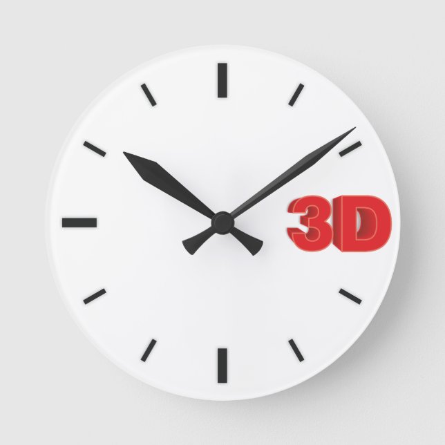 3D O'Clock 1. Rund Klocka (Framsida)