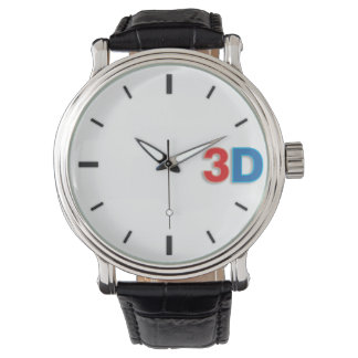3D O'Clock 2-RdBl. Armbandsur