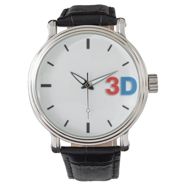 3D O'Clock 2-RdBl. Armbandsur (Framsida)