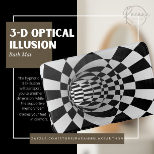 3D-optisk illusionsduschmatta Badrumsmatta