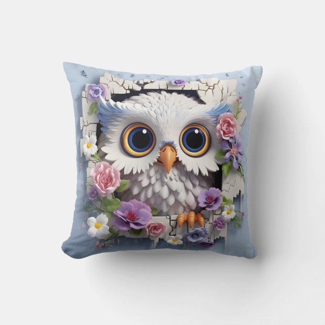 3D owl pillow Kudde (Framsida)