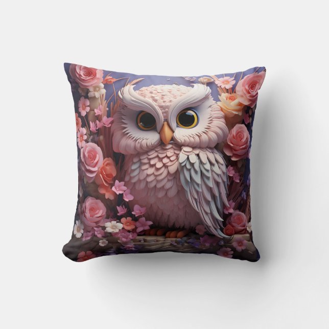 3D owl pillow Kudde (Framsida)