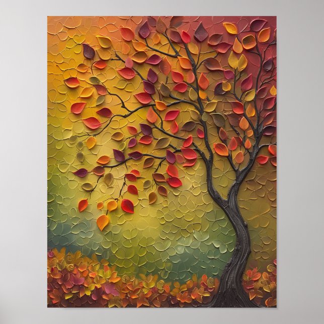 3D Painting Autumn Tree Poster (Framsidan)