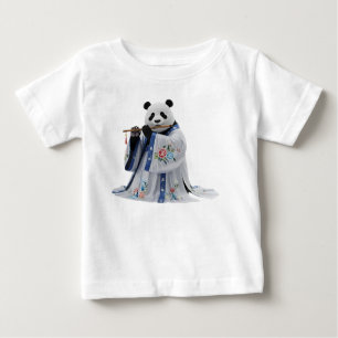 3D Panda i traditionell kinesisk Hanfu T Shirt