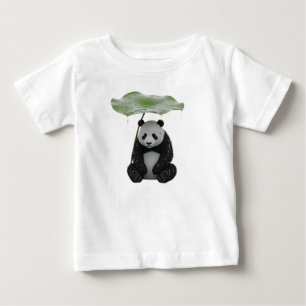 3D Panda som söker skydd under lotusblad T Shirt