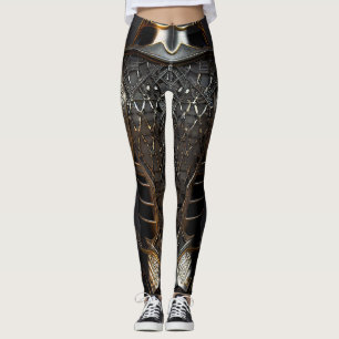 3D-pansarfjädrar Leggings