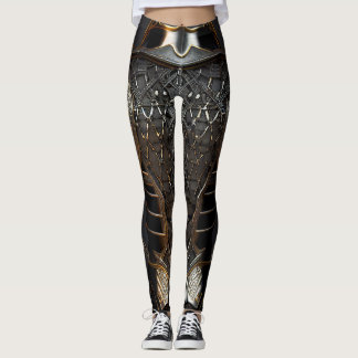 3D-pansarfjädrar Leggings