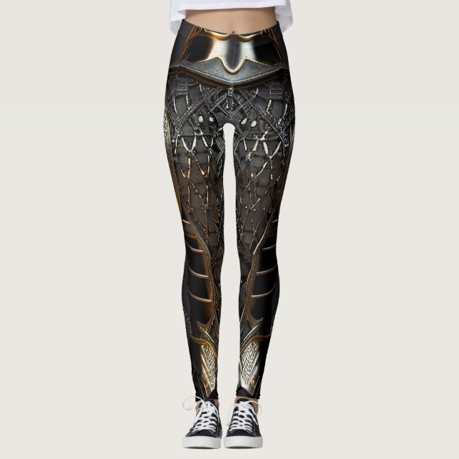 3D-pansarfjädrar Leggings (Framsida)
