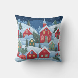 3D Papercut-julbyn Kudde