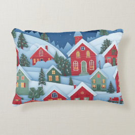 3D Papercut-julbyn Prydnadskudde