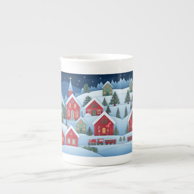3D-pappersklippt julby Benporslin Mugg (Framsidan)