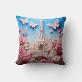 3D Paris pillow Kudde