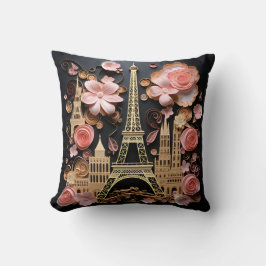 3D Paris pillow Kudde