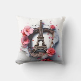 3D Paris pillow Kudde