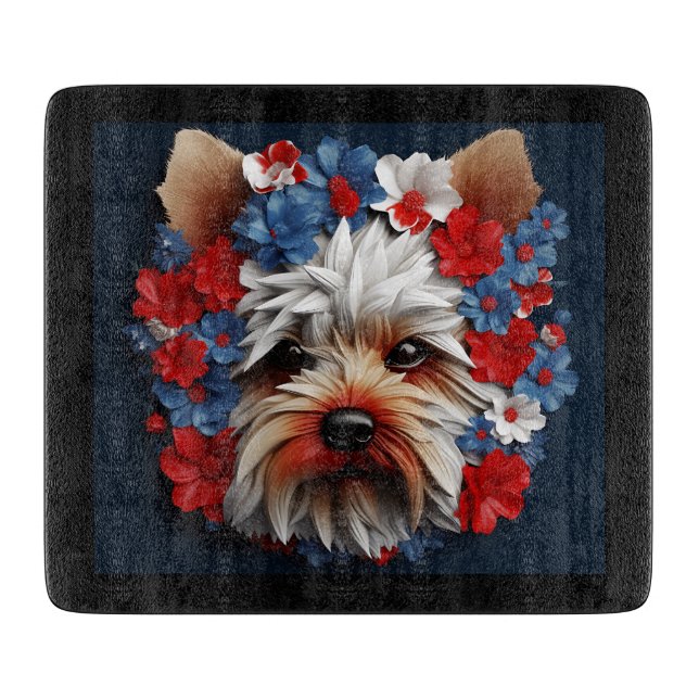 3D Patriotic Yorkshire Terrier (Framsidan)