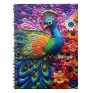 3D Peacock Anteckningsbok