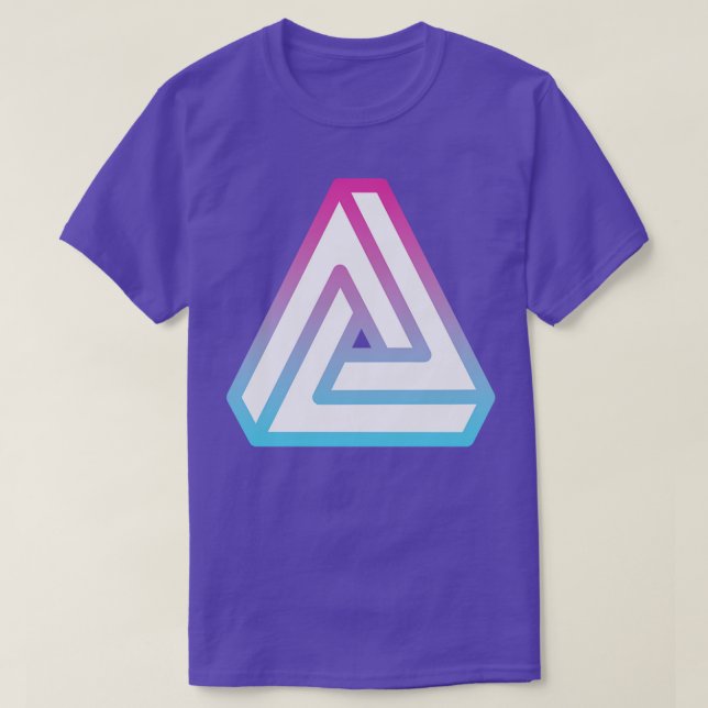 3D Penrose Omöjlig triangel T Shirt (Design framsida)