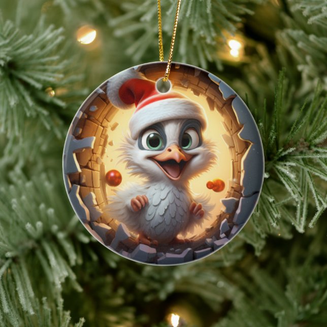 3D Personalized Christmas Bird  Julgransprydnad Keramik (Träd)