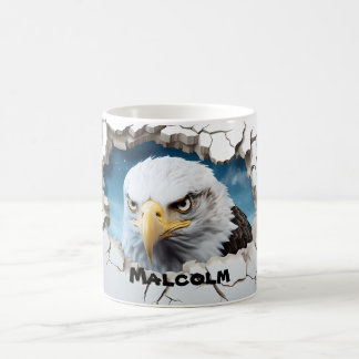 3D Personlig Namn Winter American Örn Kaffemugg