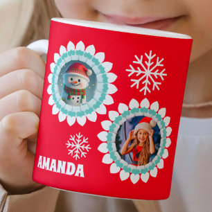 3D-Personligen i Snögubbe - julläge - barn - foto Kaffemugg